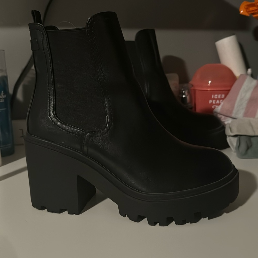 Urban Outfitters Black Leather Booties